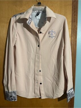 Thunderbird Brand Light Pink Women's Button-Down with Silver accents Rodeo Shirt